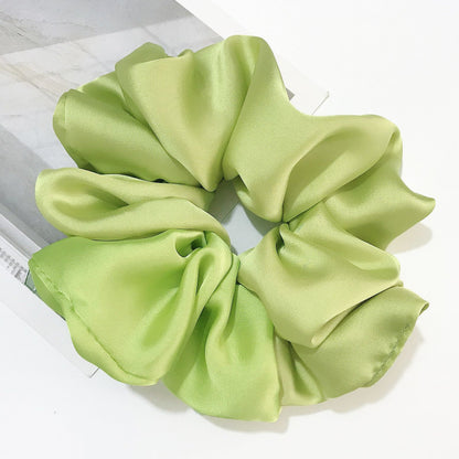 Oversized Smooth Satin Large Intestine Circle Hair Tie - Hamora