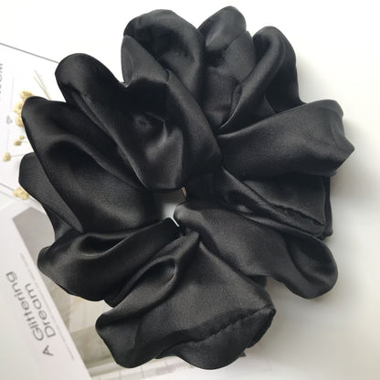 Oversized Smooth Satin Large Intestine Circle Hair Tie - Hamora