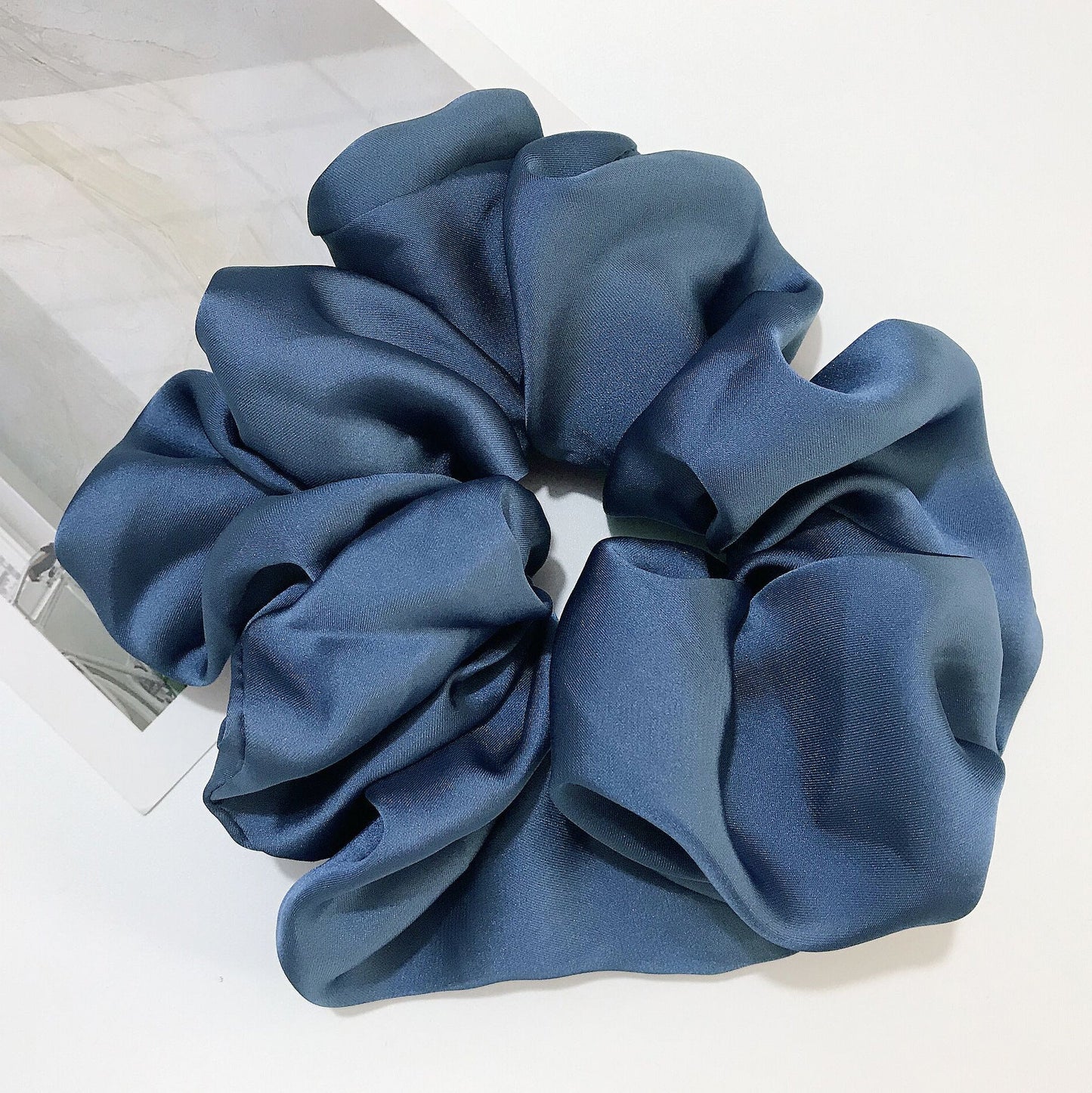 Oversized Smooth Satin Large Intestine Circle Hair Tie - Hamora