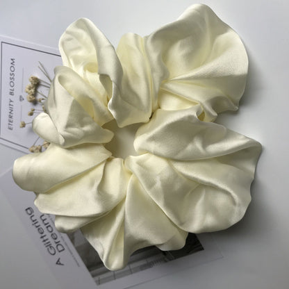 Oversized Smooth Satin Large Intestine Circle Hair Tie - Hamora
