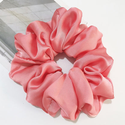 Oversized Smooth Satin Large Intestine Circle Hair Tie - Hamora