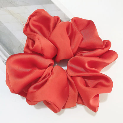 Oversized Smooth Satin Large Intestine Circle Hair Tie - Hamora
