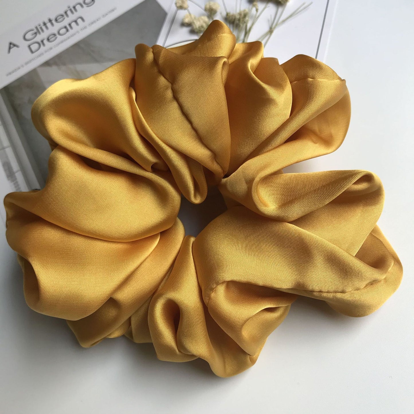 Oversized Smooth Satin Large Intestine Circle Hair Tie - Hamora