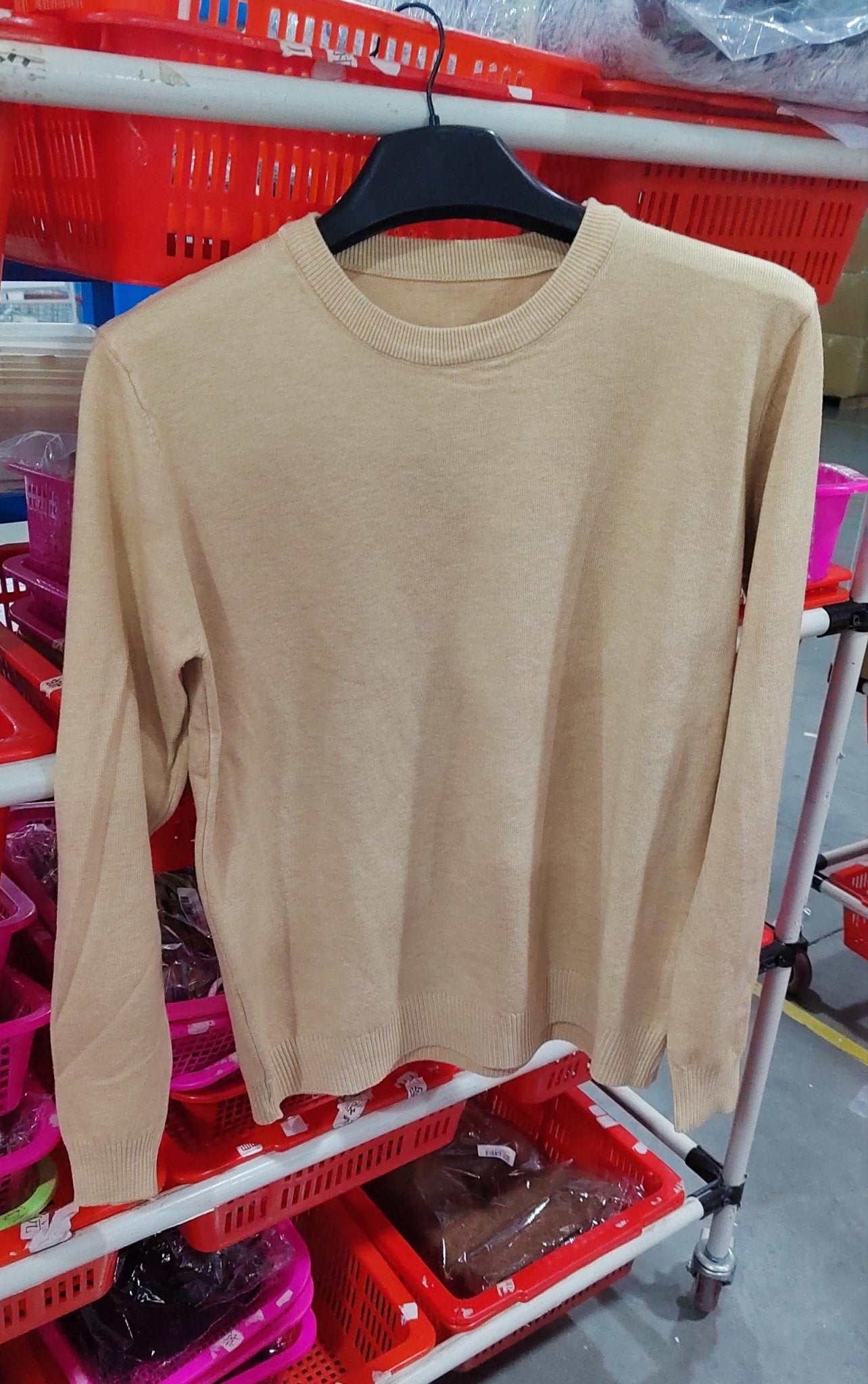 Round Neck Sweater Loose Oversized Knit Sweater - Hamora