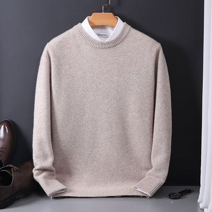 Round Neck Sweater Loose Oversized Knit Sweater - Hamora