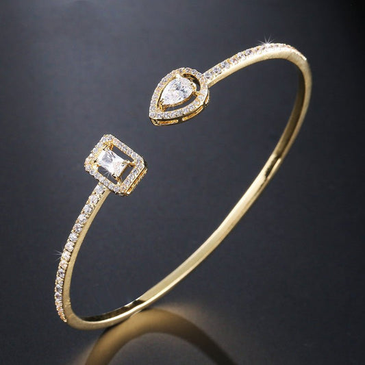 Simple And Exquisite Bracelet With Micro Inlaid AAA Zircon - Hamora