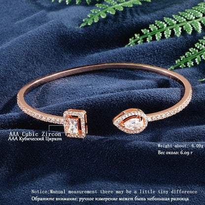 Simple And Exquisite Bracelet With Micro Inlaid AAA Zircon - Hamora