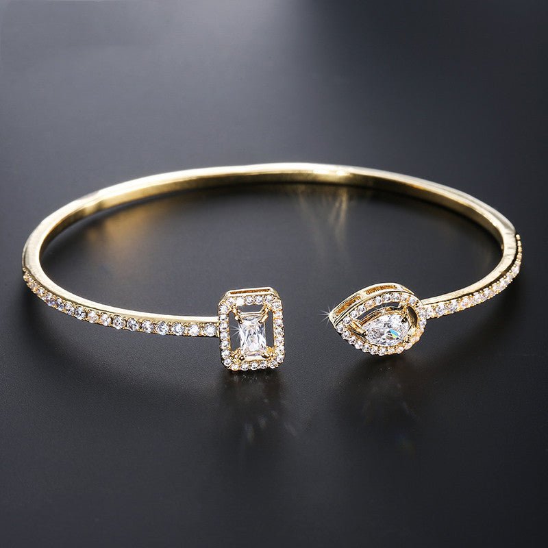 Simple And Exquisite Bracelet With Micro Inlaid AAA Zircon - Hamora