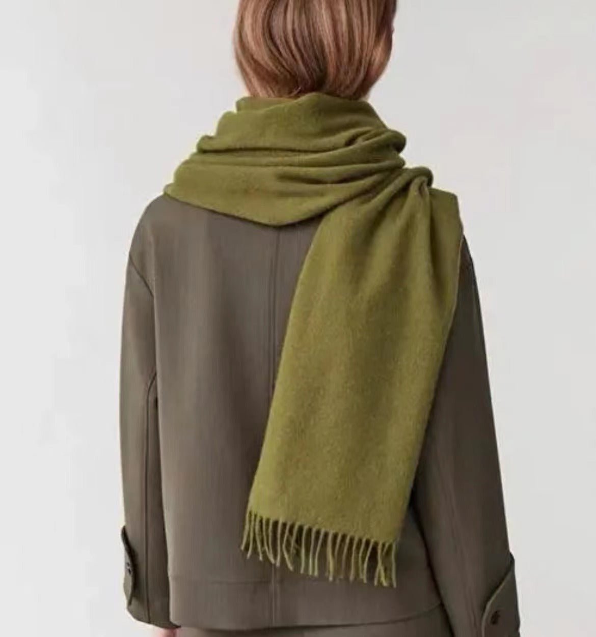 Simple Tassel Shawl Warm Artificial Cashmere Scarf - Hamora