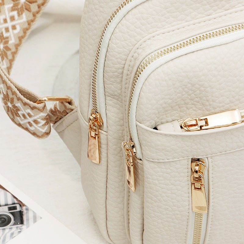 Soft Leather Retro Crossbody Bag - Hamora