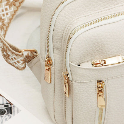 Soft Leather Retro Crossbody Bag - Hamora