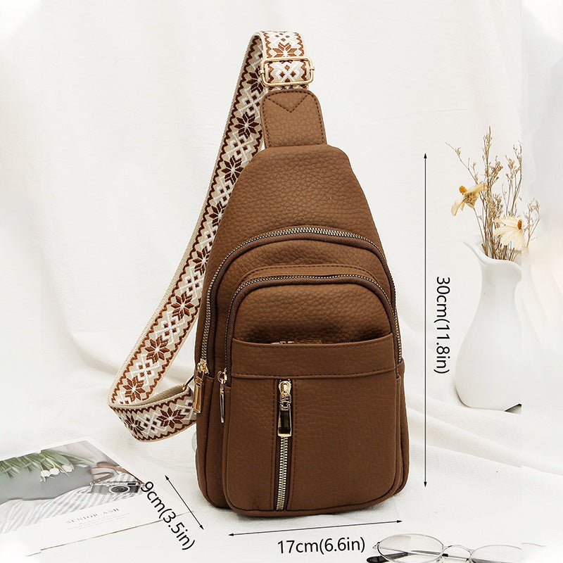 Soft Leather Retro Crossbody Bag - Hamora