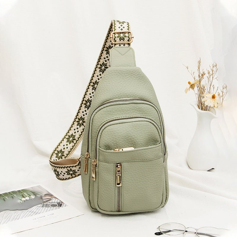 Soft Leather Retro Crossbody Bag - Hamora