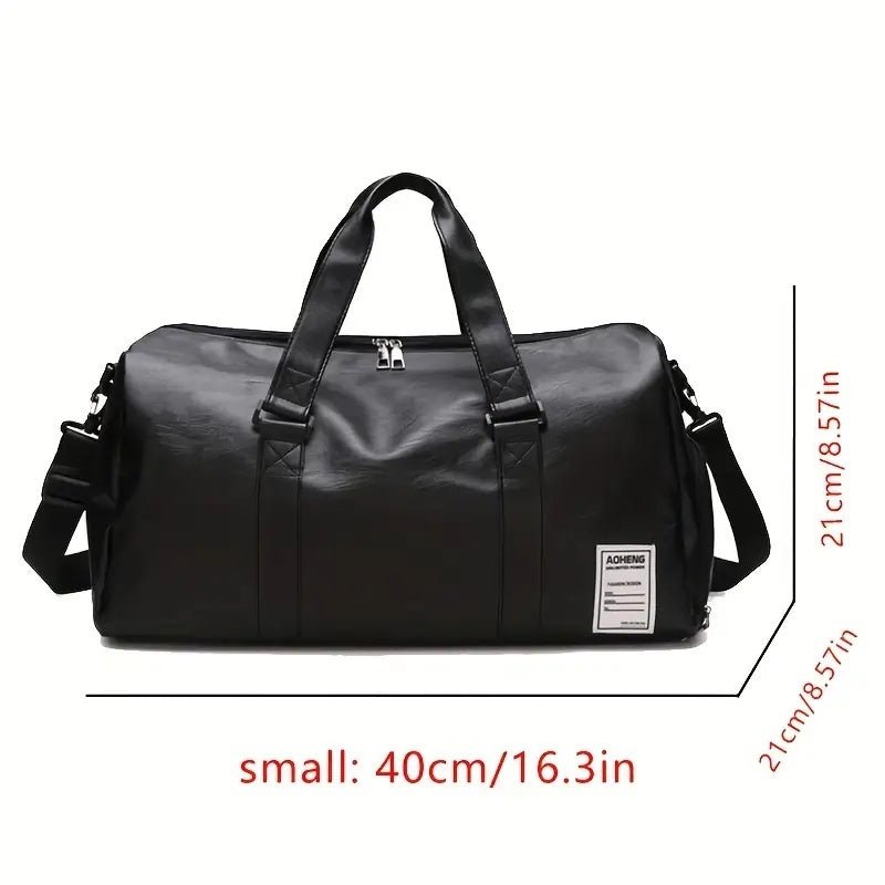 Sport Fitness Bag, Travel Bag, Black Stylish Business Travel Bag, Separate Shoe Depot, Zip Off, For Gym, Sport, Travel, Waterproof - Hamora
