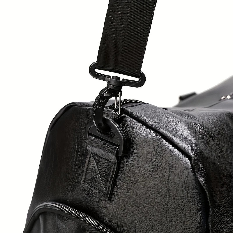 Sport Fitness Bag, Travel Bag, Black Stylish Business Travel Bag, Separate Shoe Depot, Zip Off, For Gym, Sport, Travel, Waterproof - Hamora