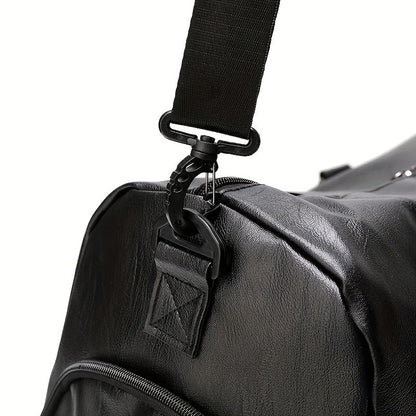 Sport Fitness Bag, Travel Bag, Black Stylish Business Travel Bag, Separate Shoe Depot, Zip Off, For Gym, Sport, Travel, Waterproof - Hamora