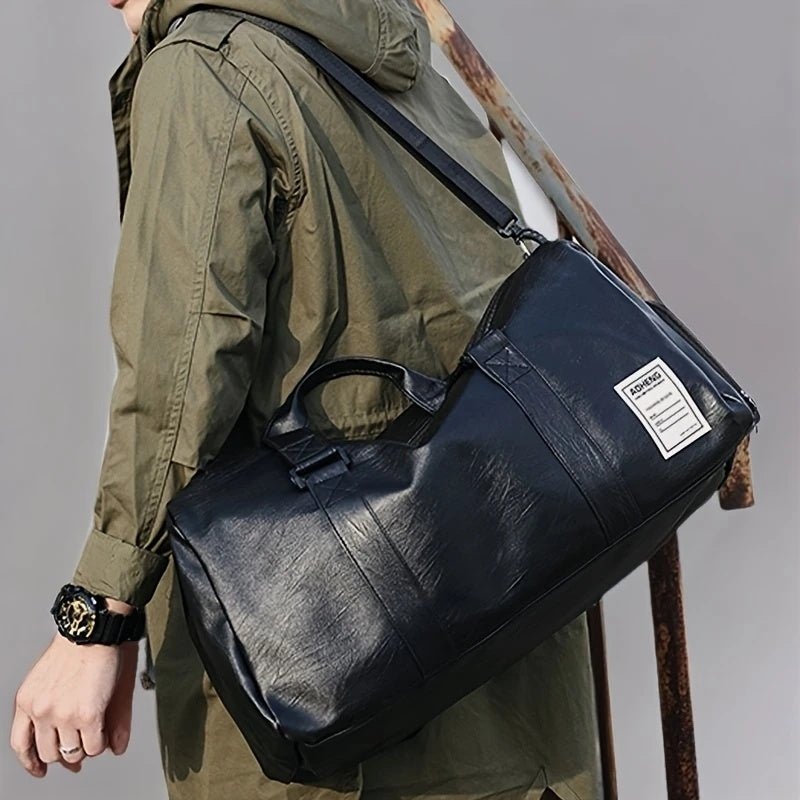 Sport Fitness Bag, Travel Bag, Black Stylish Business Travel Bag, Separate Shoe Depot, Zip Off, For Gym, Sport, Travel, Waterproof - Hamora