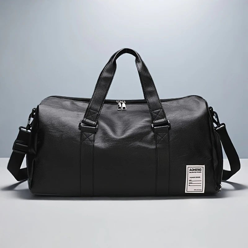 Sport Fitness Bag, Travel Bag, Black Stylish Business Travel Bag, Separate Shoe Depot, Zip Off, For Gym, Sport, Travel, Waterproof - Hamora