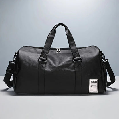 Sport Fitness Bag, Travel Bag, Black Stylish Business Travel Bag, Separate Shoe Depot, Zip Off, For Gym, Sport, Travel, Waterproof - Hamora
