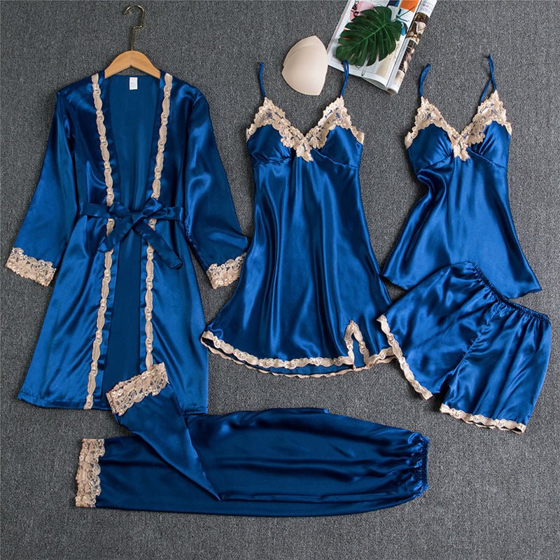 Spring And Autumn Sling Five - Piece Pajamas Women - Hamora