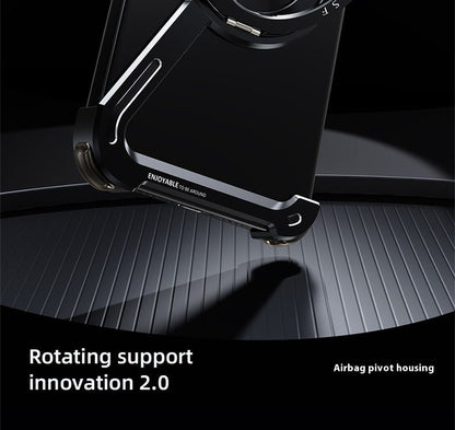 Suitable For IPhone17promax Metal Frame Phone Case With Magnetic Bracket - Hamora