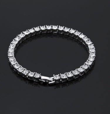 Tin Alloy Gold Color Iced Bracelet Men's Hip Hop Chain Street Rock Jewelry - Hamora