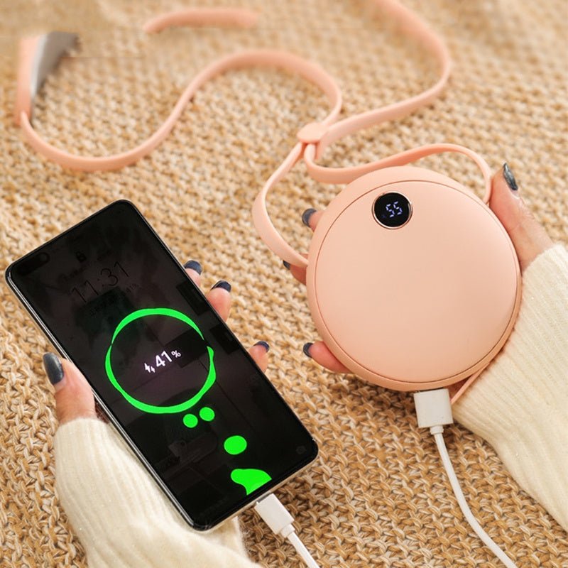Two - in - one Hanging Neck Hand Warmer And Power Bank - Hamora