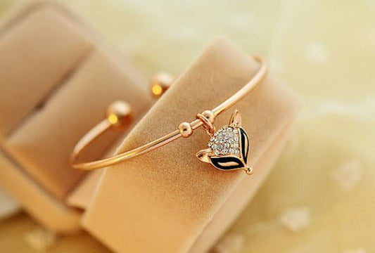 Vintage Crystal Beauty Rose Gold Bracelet Cute - Hamora