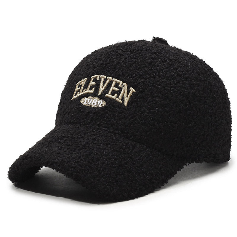 Winter Lambskin Thickened Warm Baseball Cap - Hamora