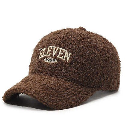 Winter Lambskin Thickened Warm Baseball Cap - Hamora