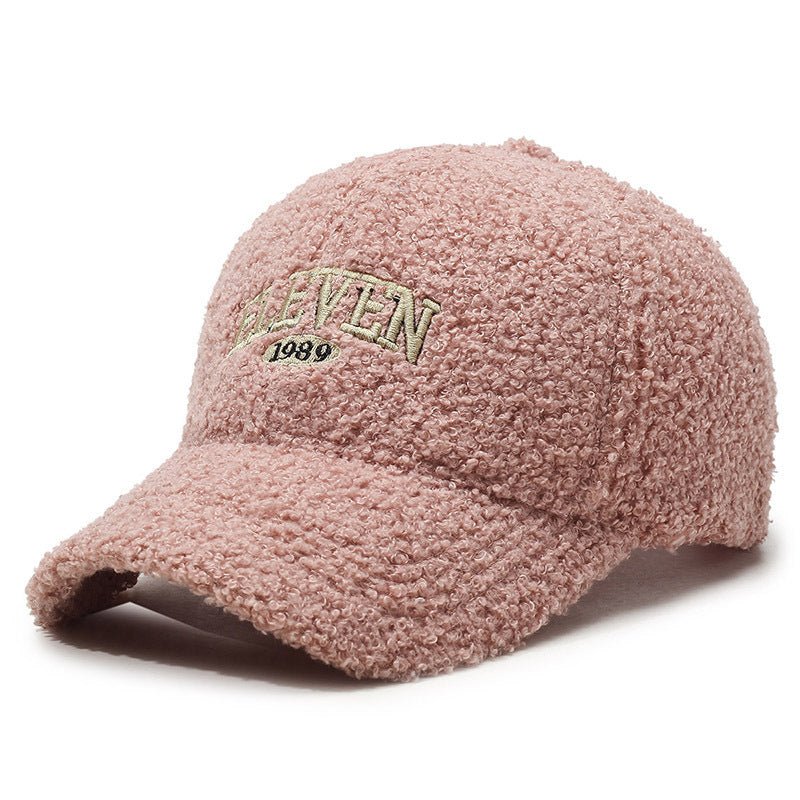 Winter Lambskin Thickened Warm Baseball Cap - Hamora