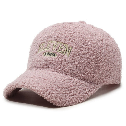Winter Lambskin Thickened Warm Baseball Cap - Hamora