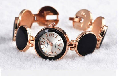 Women Watch Ladies Nobler Fashion Casual 5 Colors Wafer Design Round Dial Bracelet Watch Mujor Quartz Wristwatch Female Relojes - Hamora