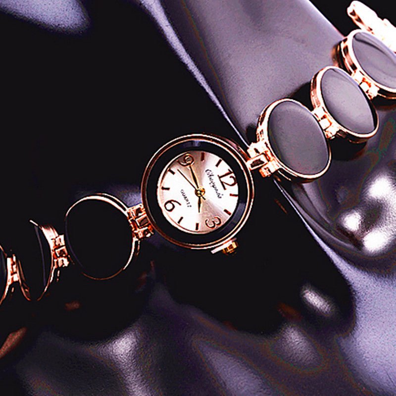 Women Watch Ladies Nobler Fashion Casual 5 Colors Wafer Design Round Dial Bracelet Watch Mujor Quartz Wristwatch Female Relojes - Hamora