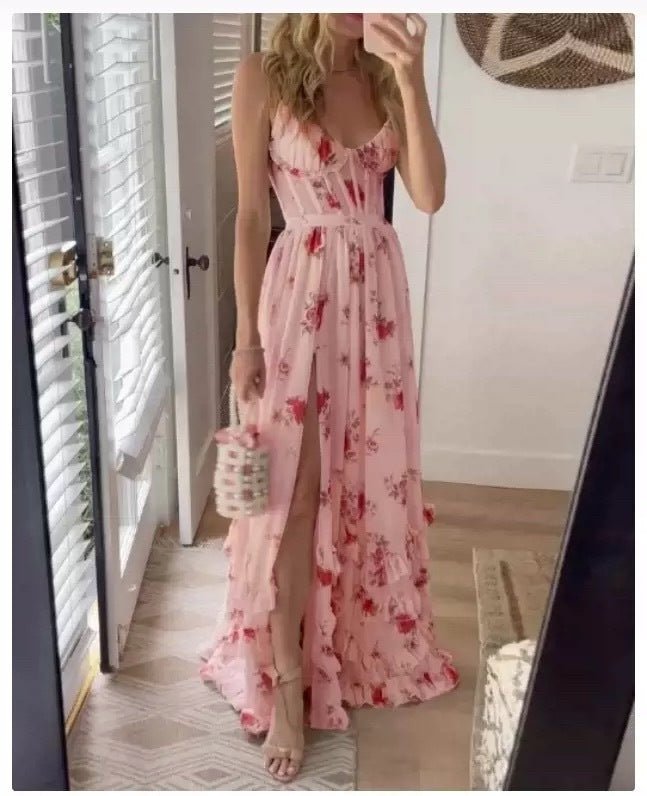 Women's Fashion Casual Printing Dress - Hamora