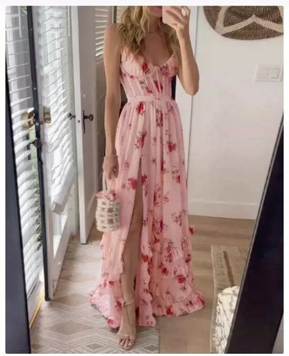 Women's Fashion Casual Printing Dress - Hamora
