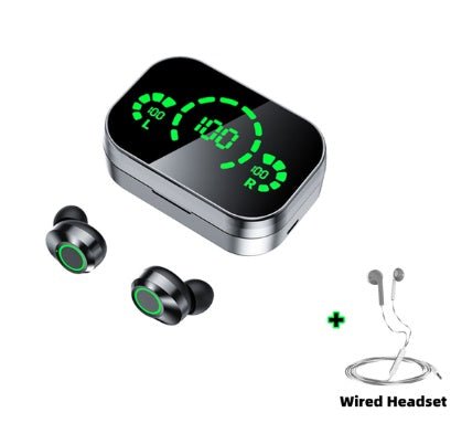 YD03 Wireless Bluetooth - compatible Headset TWS Large Screen Smart Digital Display In Ear Breathing Light - Hamora