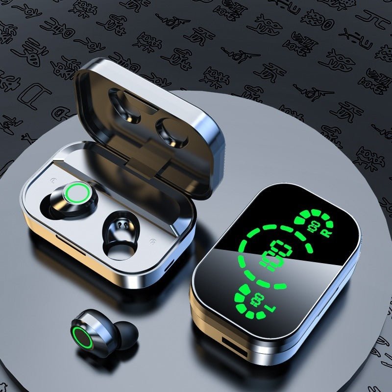 YD03 Wireless Bluetooth - compatible Headset TWS Large Screen Smart Digital Display In Ear Breathing Light - Hamora